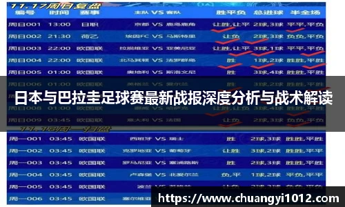 日本与巴拉圭足球赛最新战报深度分析与战术解读
